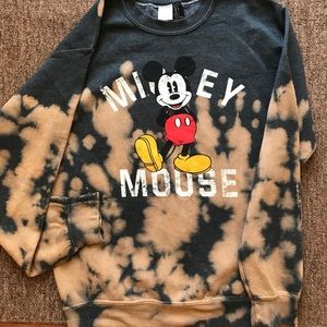 Mickey Mouse Acid Wash Crew Neck